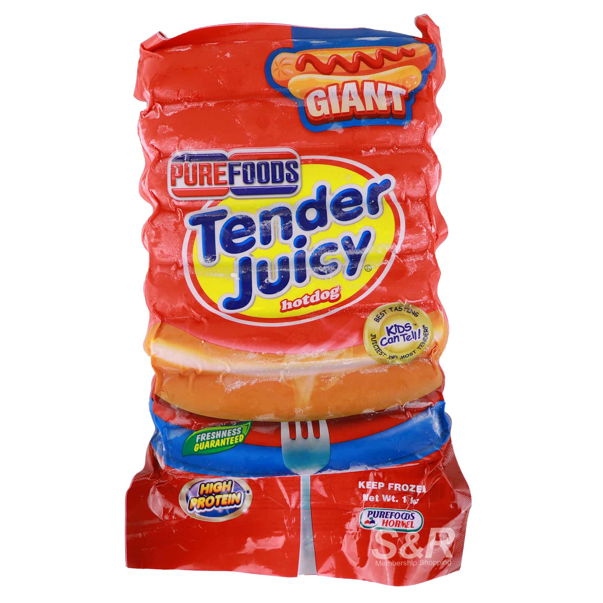 Purefoods Tender Juicy Giant Hotdog 1kg Purefoods Tender Juicy Giant Hotdog 1kg